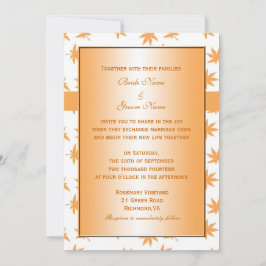 Herbstdekorative Blätter Einladung