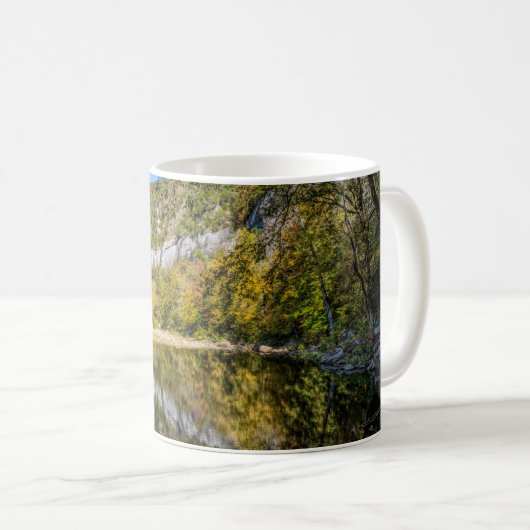 Herbstdenken am Buffalo National River Kaffeetasse (VorderseiteRechts)