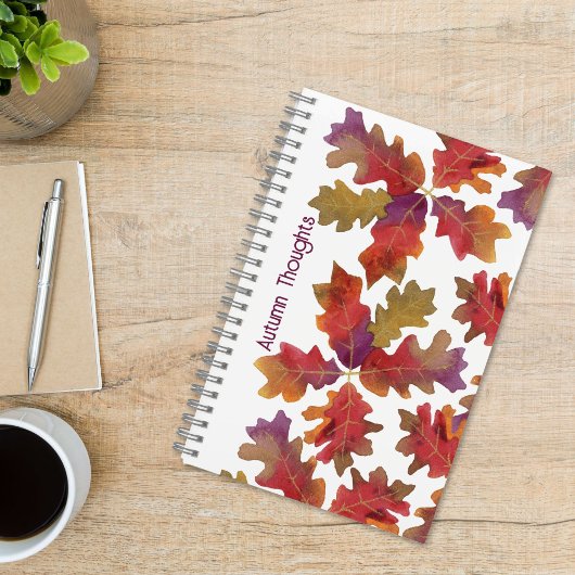 Herbstdenken Farbiges Oak Leaf Journal Notizblock