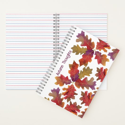 Herbstdenken Farbiges Oak Leaf Journal Notizblock (Innen)