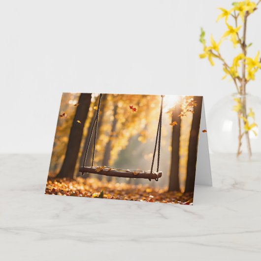 Herbstdenken Karte (Gelbe Blume)