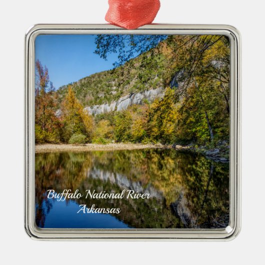 Herbstdenkmäler Buffalo National River Ornament Aus Metall (Vorne)