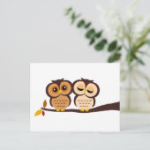 Herbstdenkwürfel Hochzeit RSVP Einladungspostkarte (Stehend Vorderseite)