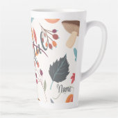 Herbstdesign "dankbar" & Name 17oz Latte Tasse (Rechts)