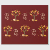 Herbstdesign-Herbst in der Liebe Geschenkpapier (Flach)