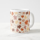 Herbstdesign Herbstliche natürliche Blätter Jumbo-Tasse (Vorderseite Rechts)