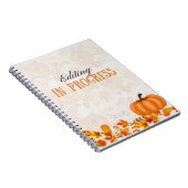 Herbstdesignbearbeitung im Progress-Notebook Notizblock (Rechte Seite)