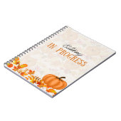 Herbstdesignbearbeitung im Progress-Notebook Notizblock (Linke Seite)