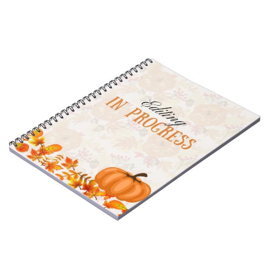 Herbstdesignbearbeitung im Progress-Notebook Notizblock (Linke Seite)