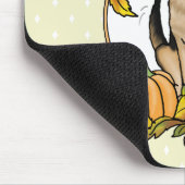 Herbstdeutscher Schäferhund (schwarz-braun) Pumpki Mousepad (Ecke)