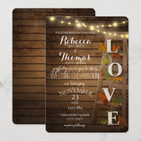 Herbstdichter und Blätter Liebe Hochzeit