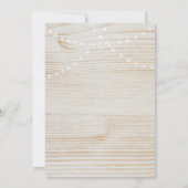 Herbstdinner Party String Lights Wood Einladung (Rückseite)