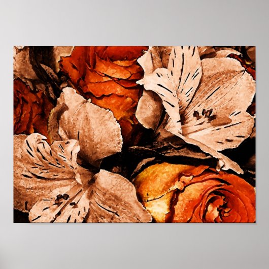 Herbstdruckausdruck Poster (Vorne)