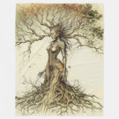 Herbstdryade - Ruhe Fleecedecke (Vorderseite)