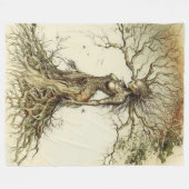 Herbstdryade - Ruhe Fleecedecke (Vorderseite (Horizontal))