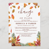 Herbstduft Hochzeit verschoben Ankündigung (Vorne/Hinten)