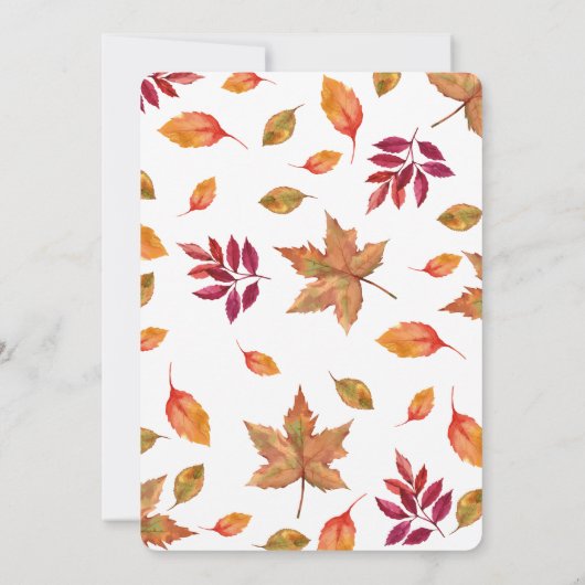 Herbstduft Taufen Einladung (Rückseite)