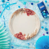 Herbstduftgewürzter Wasserfarbenhochzeit Pappteller (Party)