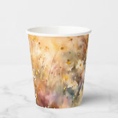 Herbstduisy-Wildblumen Wasserfarbenhochzeit Pappbecher (Links)