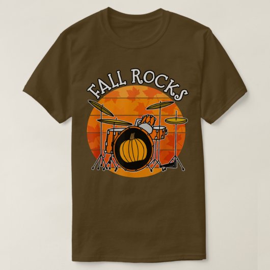 Herbstdummer, Herbstgesteine, Trommellehrer Herbst T-Shirt (Design vorne)
