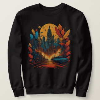 Herbstdümpel mit Street Blätter Pumpkins Muschroom Sweatshirt
