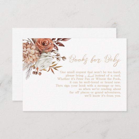 Herbstduschbücher für Liebe fallen Begleitkarte (Vorne/Hinten)