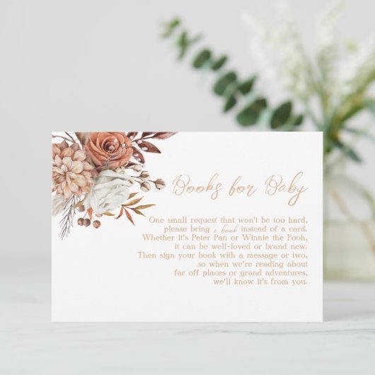 Herbstduschbücher für Liebe fallen Begleitkarte (Stehend Vorderseite)