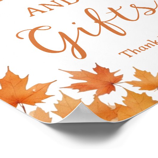 Herbstduschbücher und Geschenke Poster (Ecke)