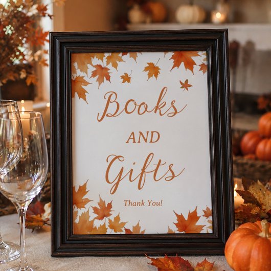 Herbstduschbücher und Geschenke Poster