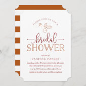 Herbstdusche Acorn Bridal Einladung (Vorne/Hinten)