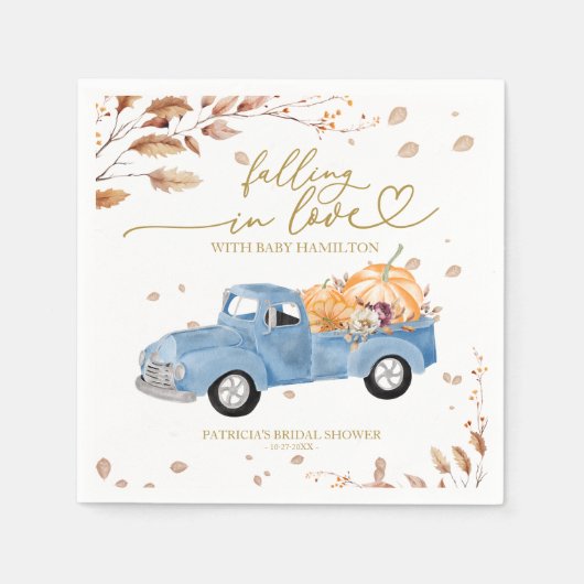 Herbstdusche aus Liebe Serviette (Vorderseite)