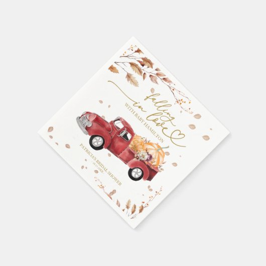 Herbstdusche aus Liebe Serviette (Ecke)