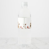 Herbstdusche aus Wald-Pilzen Babydusche Wasserflaschenetikett (Rückseite)