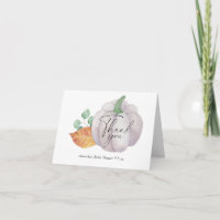Herbstdusche aus weißem Kürbis - Danke Karte