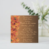 Herbstdusche Blume Einladung (Stehend Vorderseite)