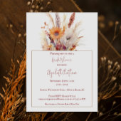 Herbstdusche Boho Floral Bridal | weiß Einladung