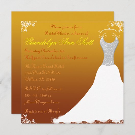 Herbstdusche Einladung (Vorne/Hinten)