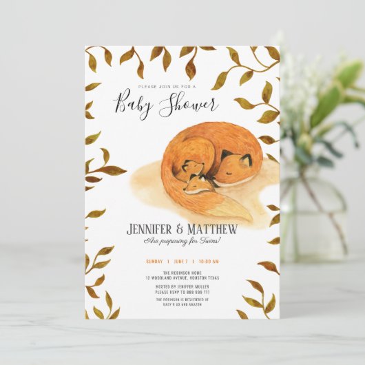 Herbstdusche Einladung (Stehend Vorderseite)