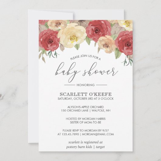 Herbstdusche Einladung (Vorderseite)