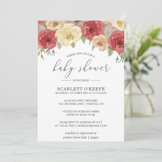 Herbstdusche Einladung (Stehend Vorderseite)