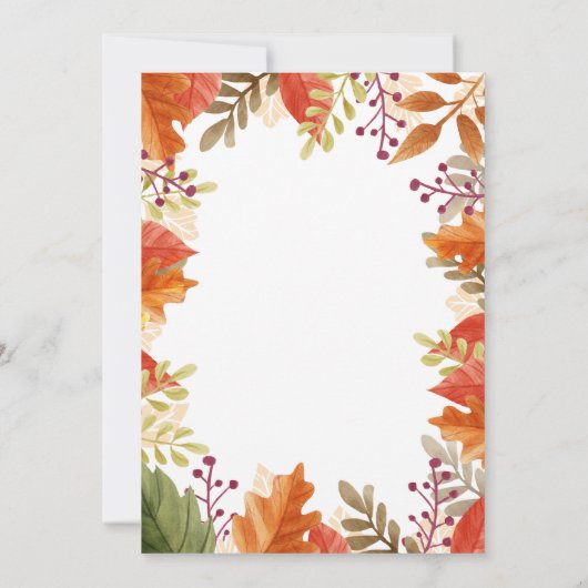 Herbstdusche Einladung (Rückseite)