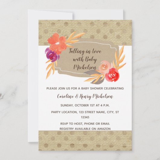 Herbstdusche Einladung (Vorderseite)