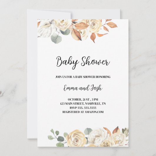 Herbstdusche Einladung (Vorderseite)