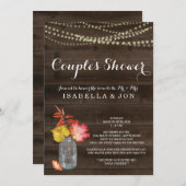 Herbstdusche Einladung, Brautjungbaby Einladung (Vorne/Hinten)