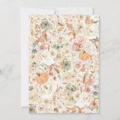 Herbstdusche Einladung, Herbsthochzeit Einladung (Rückseite)