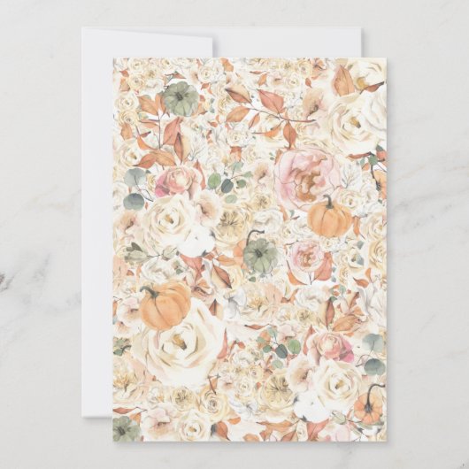 Herbstdusche Einladung, Herbsthochzeit Einladung (Rückseite)