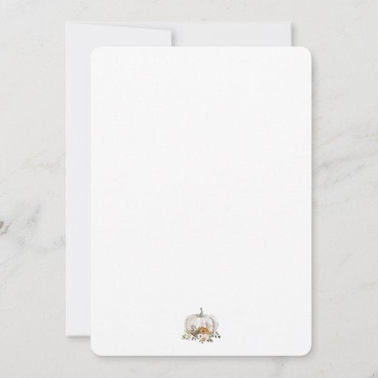 Herbstdusche Einladung neutrale Herbstfarben (Rückseite)