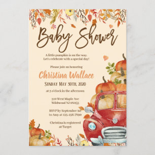 Herbstdusche Einladungen Little Pumpkin