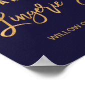 Herbstdusche Floral Lingerie Herzlich willkommen Poster (Ecke)