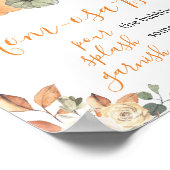 Herbstdusche Floral Pumpkin Baby Mama Osa Bar Poster (Ecke)